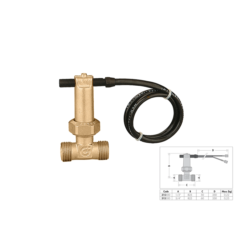 flussostato comando magnetico 3/4