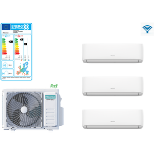 Condizionatore Hisense trial split 9000+12000+12000 BTU HI-COMFORT 7.0 kW Wi-Fi
