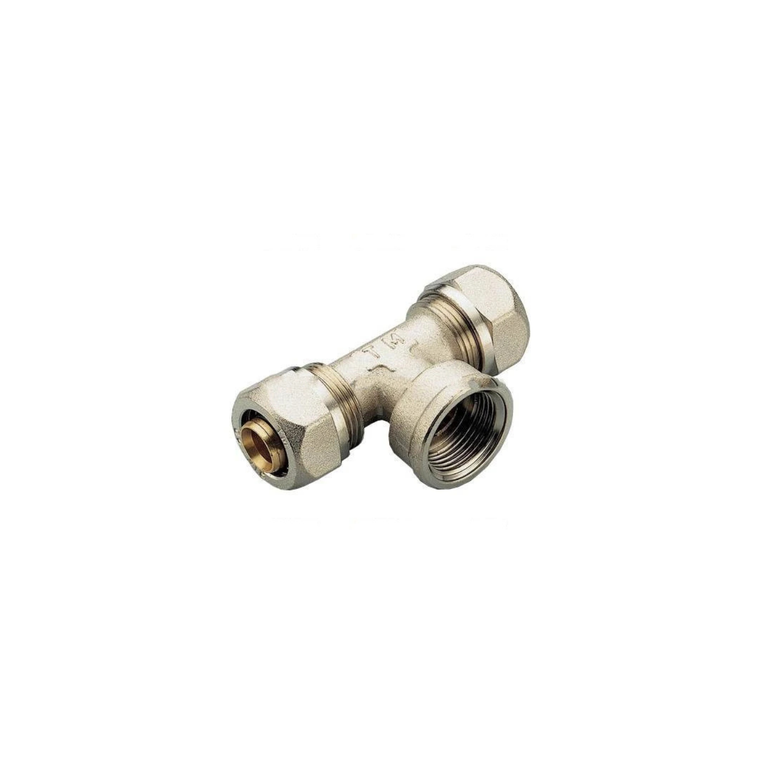 raccordo tiemme tee a stringere tubo al-pex diametro femmina 26x3/4 x 26