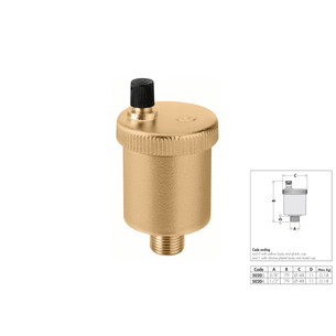 VALVOLA DI SFOGO ARIA 1/2 MASCHIO