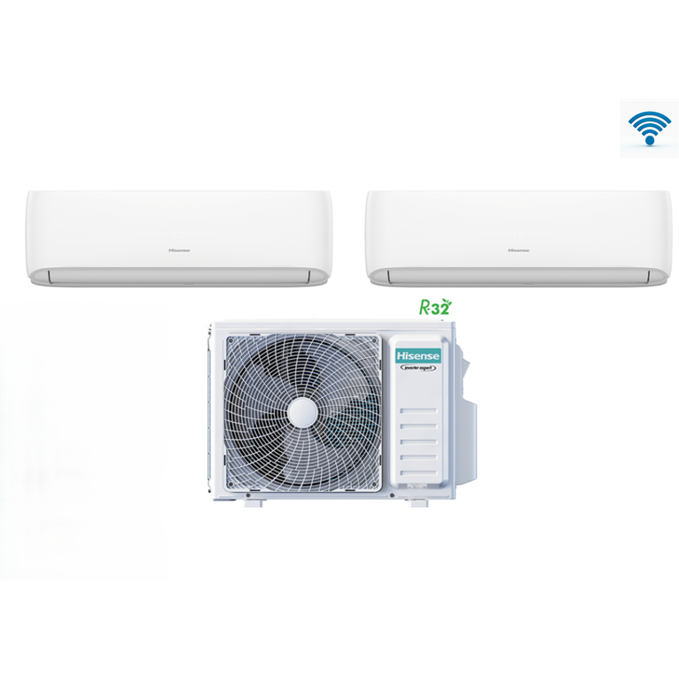 condizionatore hisense dual split 9000+12000 btu hi-comfort 5kw wi-fi