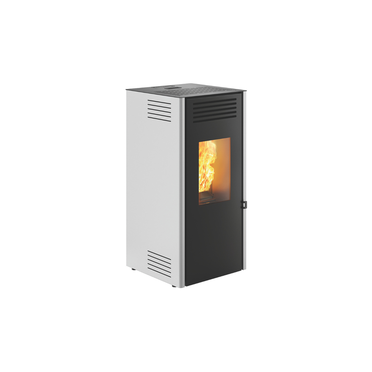 stufa a pellet elica 10 grigio metallizzato caminetti montegrappa 10 kw