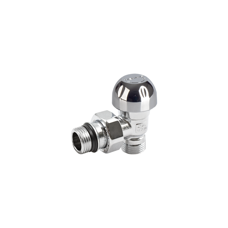 valvola 90° cr lucida 3/8 att.1/2 16