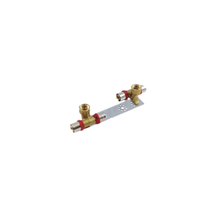 STAFFA TIEMME CON TEE A PRESSARE TUBO AL-PEX diametro 20x1/2