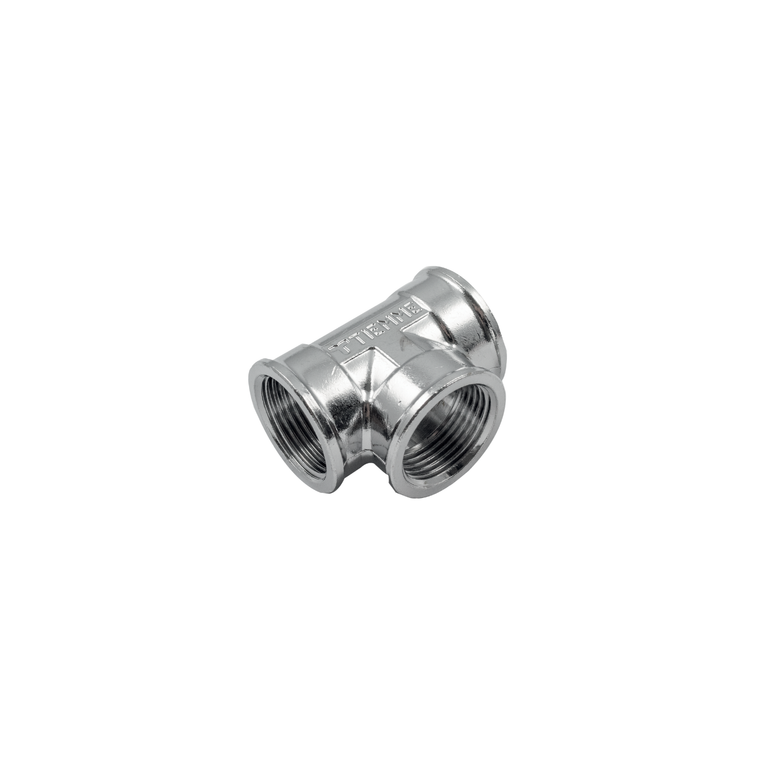 tiemme raccordo a tee  cromato lucido generico dn 1/2"