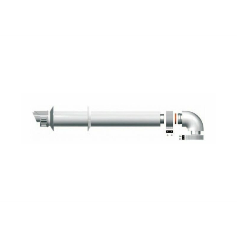 kit ariston per condensazione - coassiale 60/100 da 1 metro, curva e terminale