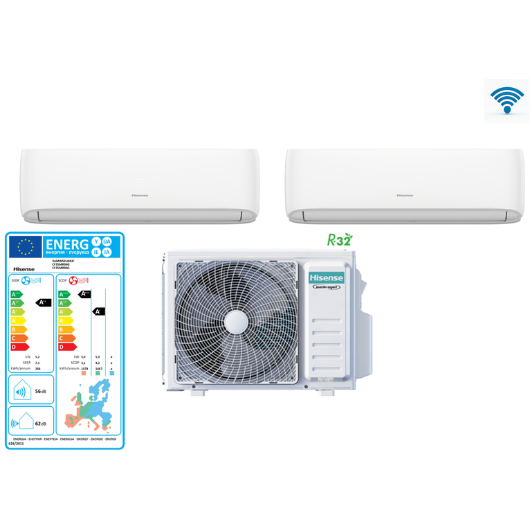 hisense dual hi-comfort 5.5kw 12+12