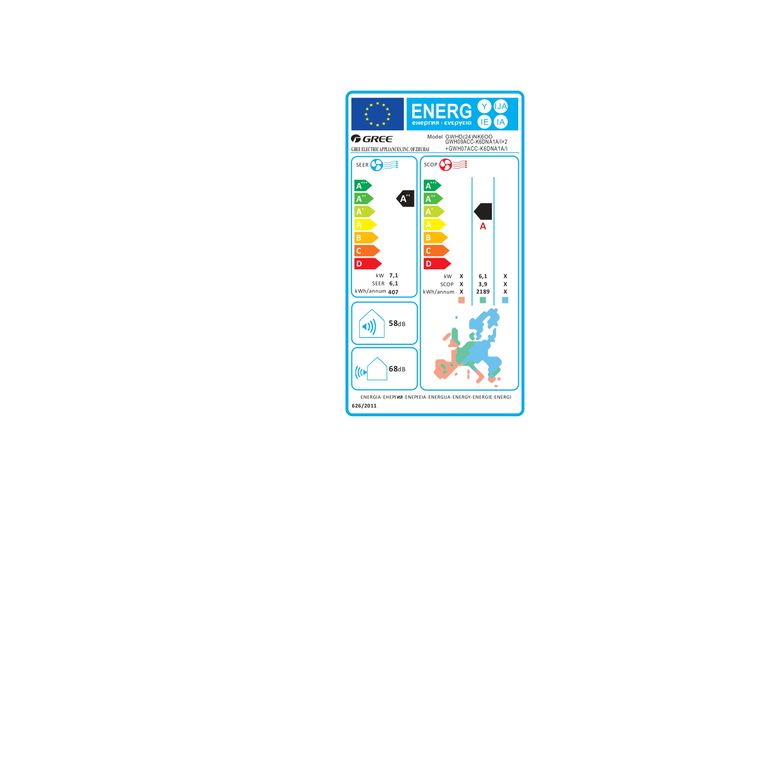 gree pular dual split 7.1kw 9000 + 18000 btu wi-fi
