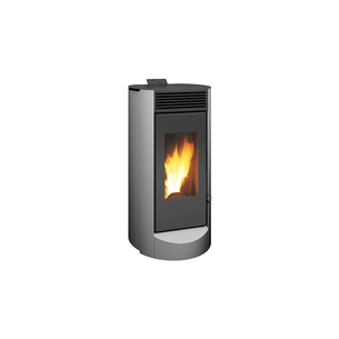 Stufa a pellet LANDA E grigio metallizzato 9,5 kW Caminetti Montegrappa