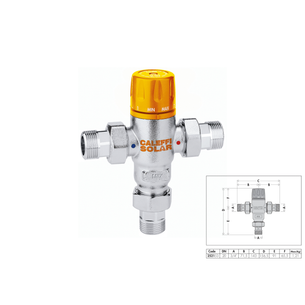 MISCELATORE TERMOSTATICO SOLARE 3/4 M