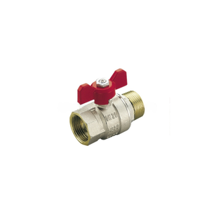 VALVOLA TIEMME A SFERA ACQUA 3/8" MASCHIO/FEMMINA CON LEVA A FARFALLA