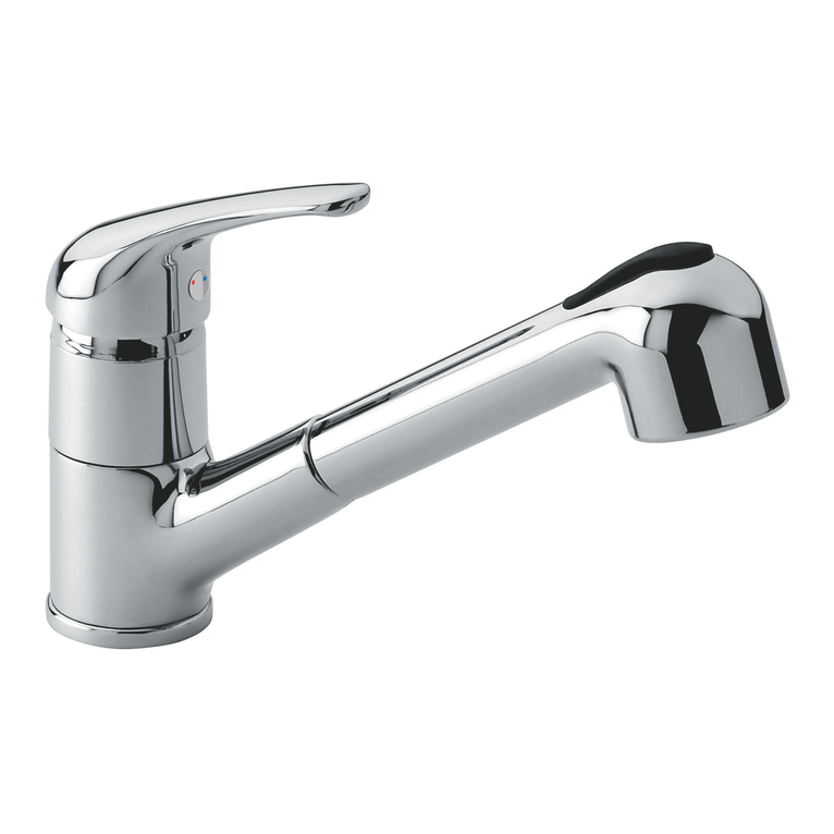 miscelatore lavello cucina emmevi serie ambra con doccetta estraibile