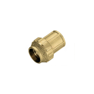 TIEMME RACCORDO DIRITTO A COMPRESSIONE COBRARING CON TENUTA O-RING ED OGIVA IN OTTONE PER TUBO PE-PEHD Pex 32 x 3/4" FEMMINA PN30