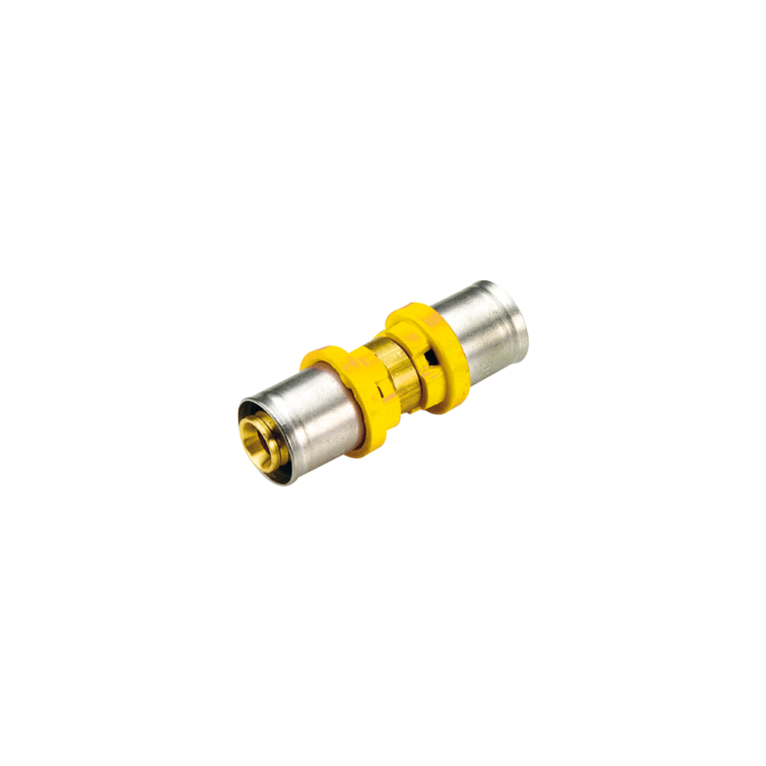 raccordo tiemme diritto a pressare per gas diametro 20 x 20