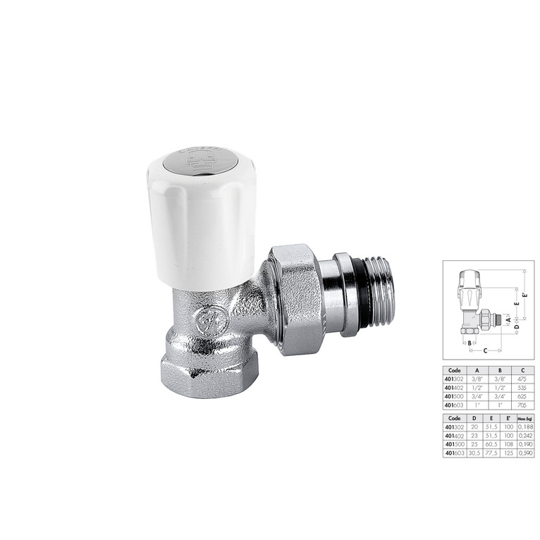 valvola termostatizzabile 3/4 per ferro