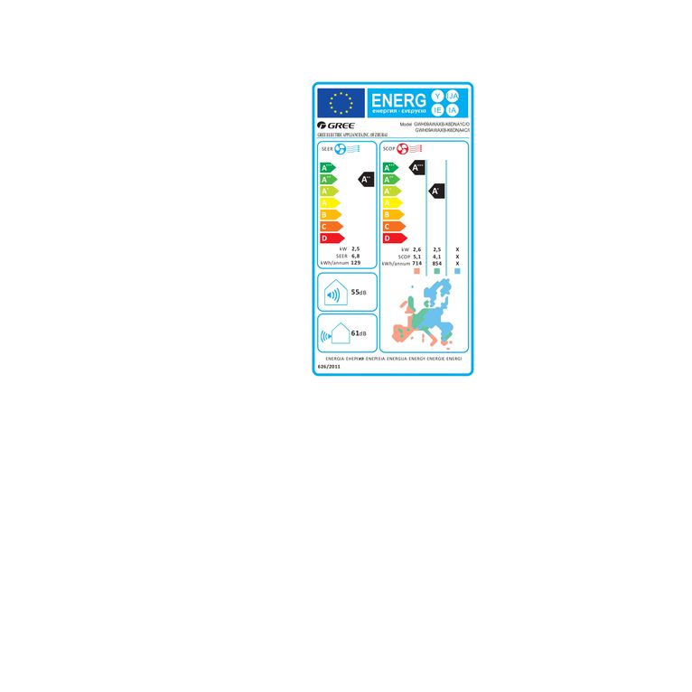 set gree cosmo monosplit 9000 btu wi-fi 