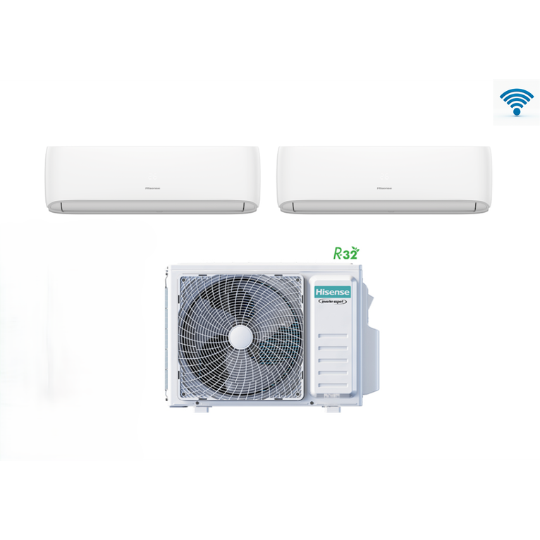 condizionatore hisense dual split hi-comfort 6.2 kw 9000+9000 btu wi-fi
