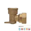 gomito flangiato frabo 12 x 1/2 femmina in ottone per tubi in rame