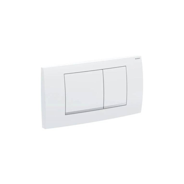 placca comando doppio tasto bianca