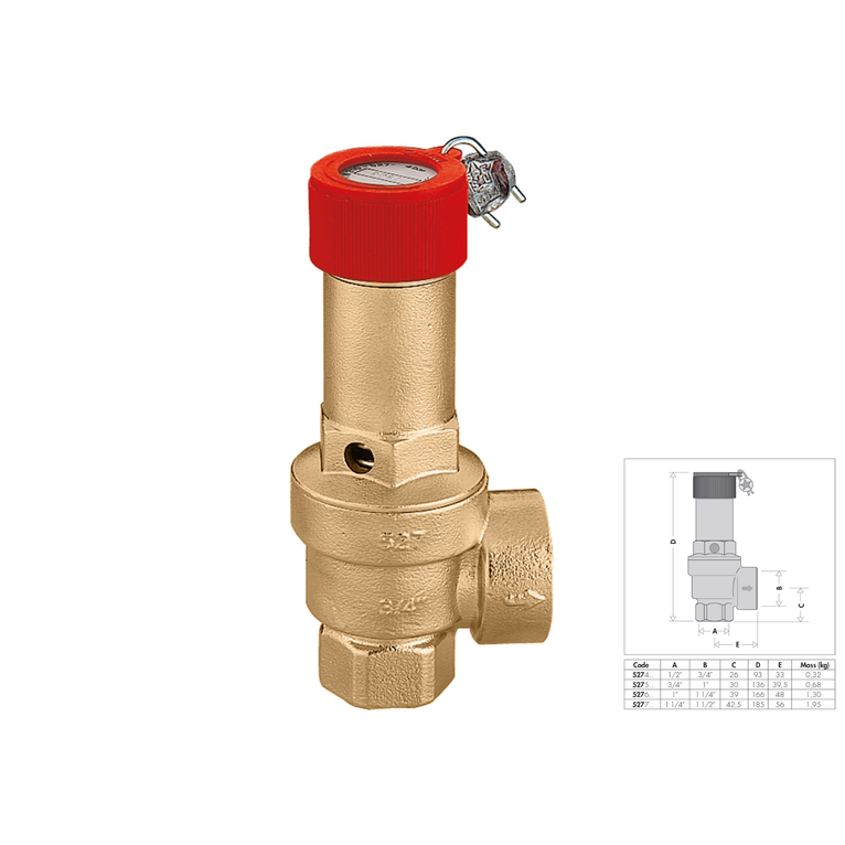 valvola di sicurezza ispesl 3/4x1 6 bar