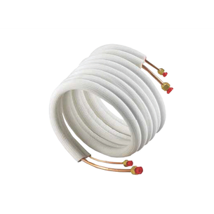 TUBO RAME BINATO FERRARI 1/4" x 3/8" COIBENTATO - SPESSORE 0,8mm - ROTOLO 3 METRI