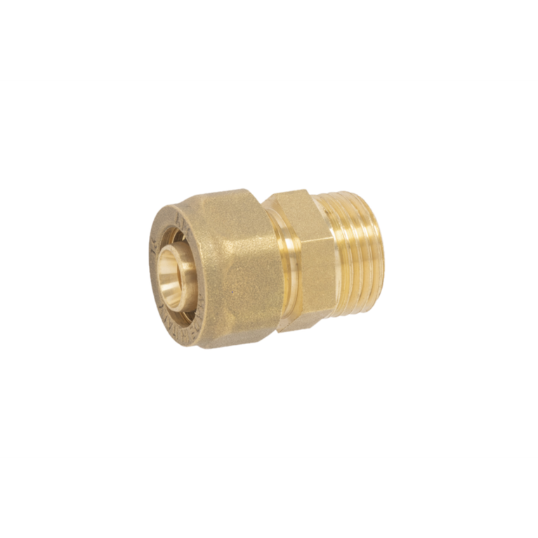 ape attacco dritto 26 x 3/4 maschio per tubo multistrato a stringere