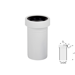 RACCORDO WC CON GUARNIZIONE DN 90X250