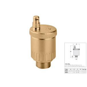 VALVOLA DI SFOGO ARIA 3/4 MASCHIO