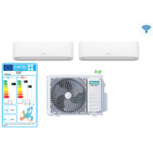 Climatizzatore Hisense dual split 12000+18000 BTU HI-COMFORT 6.2kW Wi-Fi