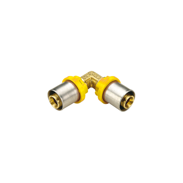 raccordo tiemme curvo a pressare per gas diametro 16 x 16