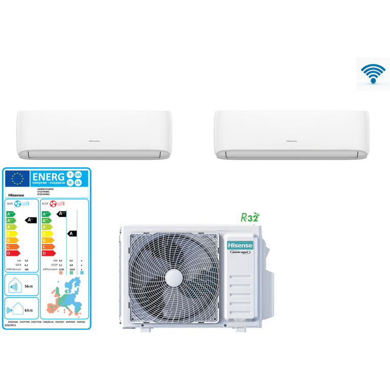 hisense dual hi-comfort 7.0kw 9+9