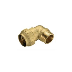 TIEMME RACCORDO CURVO A COMPRESSIONE COBRARING CON TENUTA O-RING ED OGIVA IN OTTONE PER TUBO PE-PEHD Pex 25 x 3/4" MASCHIO PN30