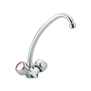 MISCELATORE CUCINA MONOFORO EMMEVI SERIE SOLE - CROMO CON BOCCA GIREVOLE