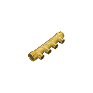 COLLETTORE LINEARE TIEMME IN OTTONE INTERASSE 36 MM 2 VIE 1x1/2 diametro 16
