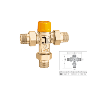 DEVIATORE SOLARE diam.3/4 TARATURA 45°C
