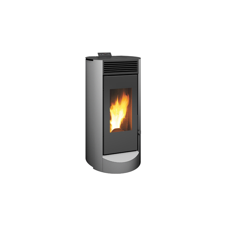 stufa a pellet landa e grigio metallizzato 9,5 kw caminetti montegrappa