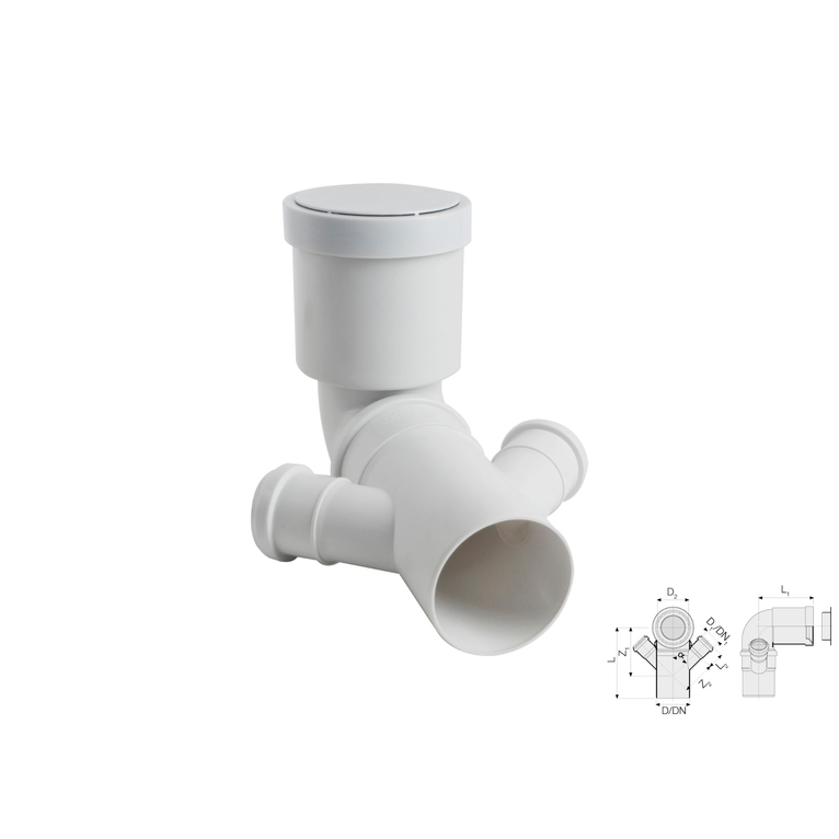 curva wc prolungata doppio dn 90/40