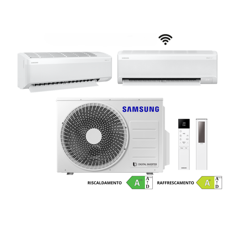 climatizzatore samsung dual split windfree avant s2 6.8 kw 9000+12000 btu wi-fi