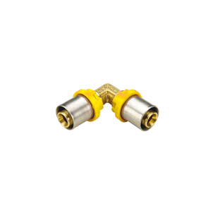 RACCORDO TIEMME CURVO A PRESSARE PER GAS DIAMETRO 16 x 16