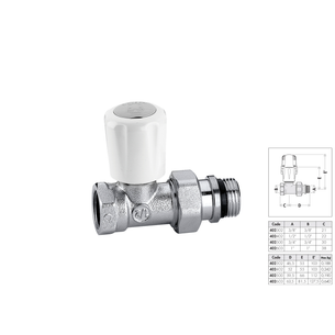 VALVOLA DRITTA 3/8 PER TUBI IN FERRO