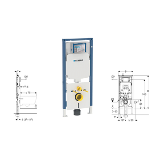 MODULO GEBERIT DUOFIX PER VASO SOSPESO CON CASSETTA DI RISCIACQUO DA INCASSO SIGMA 8