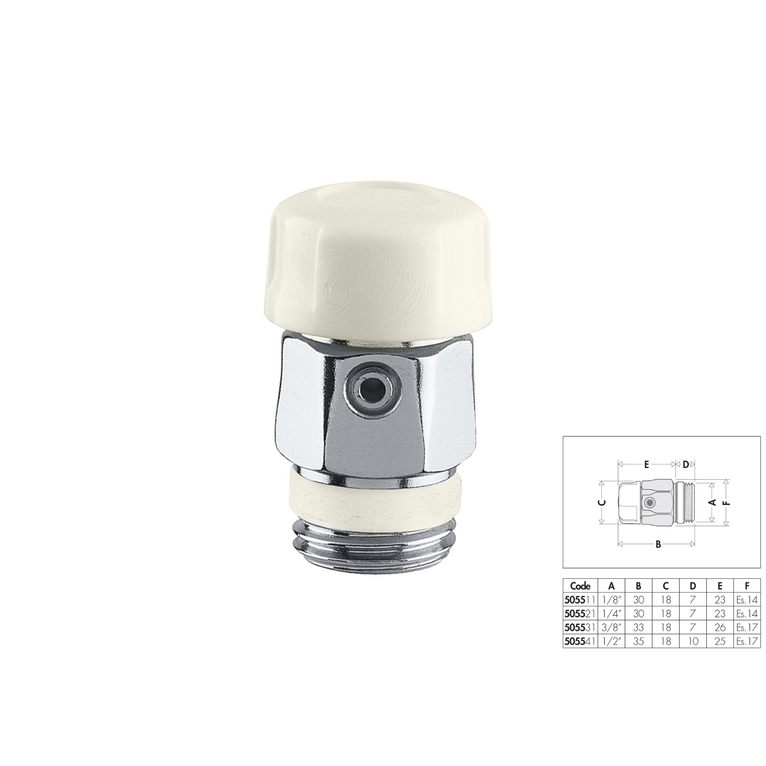 valvola sfogo aria manuale 1/2