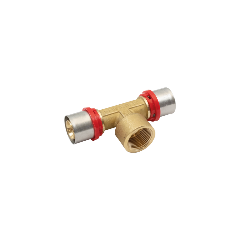 raccordo tiemme a tee a pressare per tubo multistrato diametro 26x3/4x26