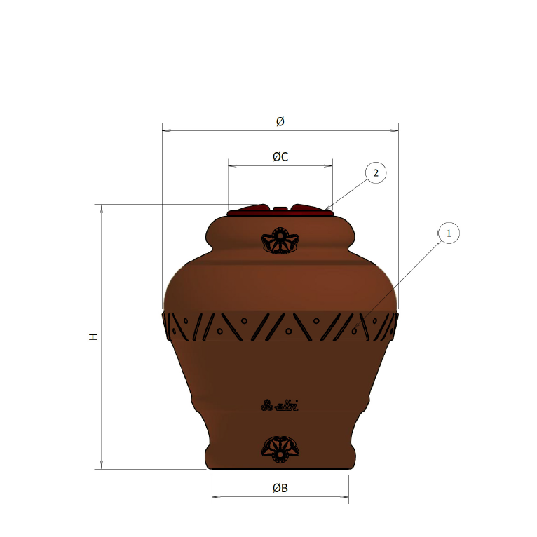 serbatoio elbi "anfora" 1000 litri
