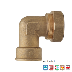 GOMITO A COMPRESSIONE FRABO PER TUBO IN RAME 12x3/8 FEMMINA
