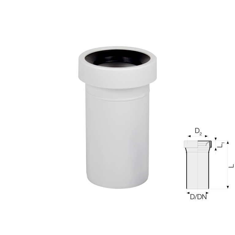 raccordo wc con guarnizione dn 90x250