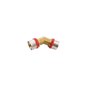RACCORDO TIEMME CURVO 45° A PRESS TUBO AL-PEX diametro  40 x 3,5