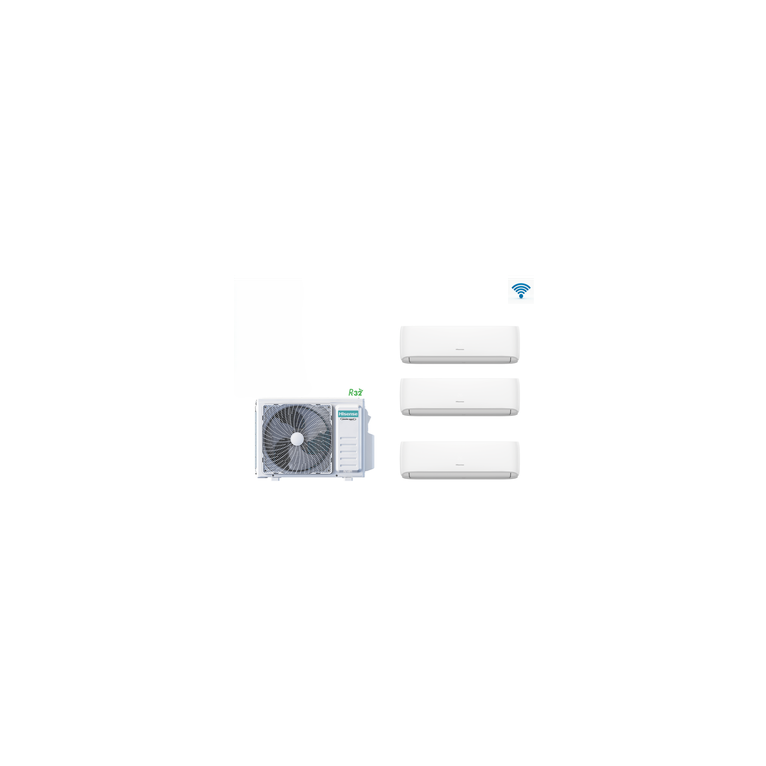 condizionatore hisense trial split 9000+9000+12000 hi-comfort 6.2kw wi-fi