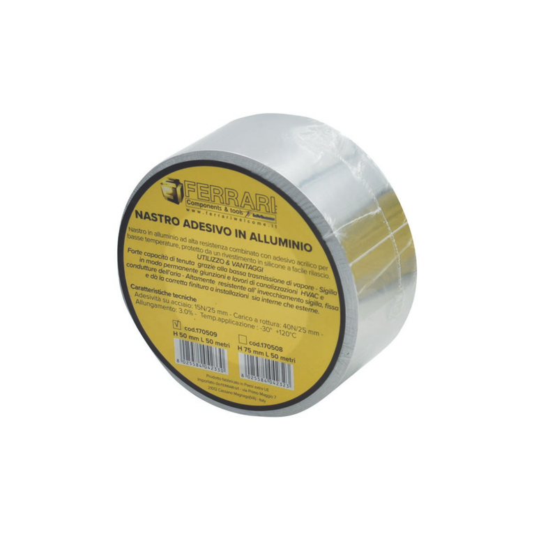 nastro di alluminio h5x0.03 mic  50 mt