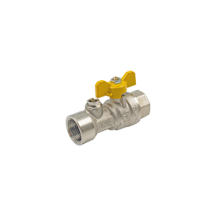 VALVOLA A SFERA TIEMME DIRITTA CON ATTACCHI FEMMINA PER GAS A PASSAGGIO TOTALE POST CONTATORE CON PRESA DI PRESSIONE diametro 3/4 